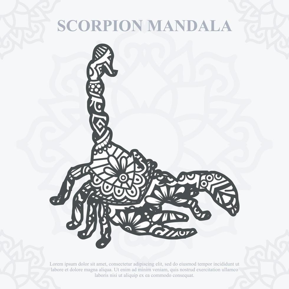 schorpioen mandala vector. boho stijl svg. eps 10 vector