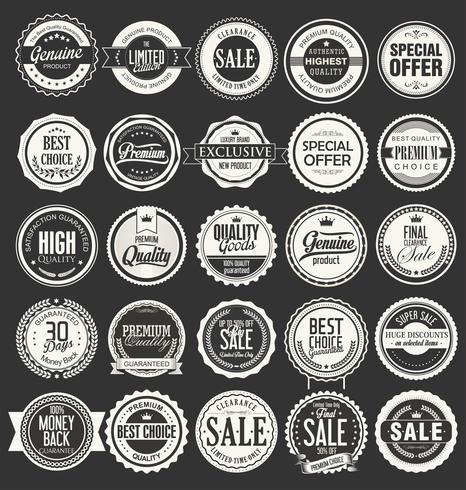 Retro vintage badges en labels-collectie vector