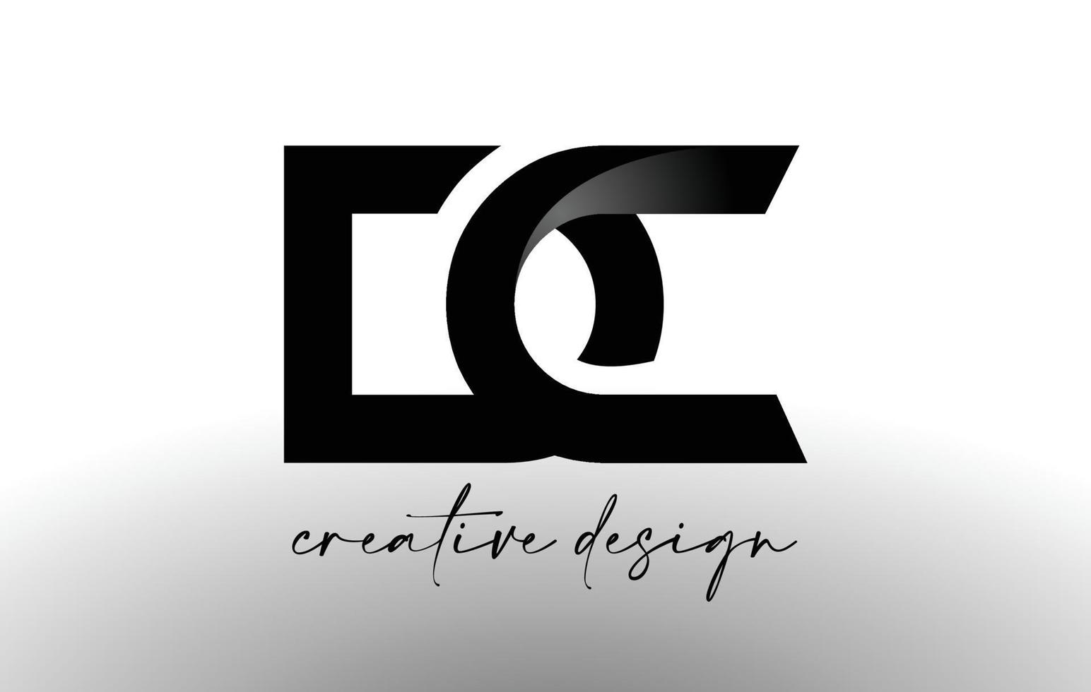dc letter logo-ontwerp met elegante minimalistische look.dc pictogram vector met creatief ontwerp moderne uitstraling.