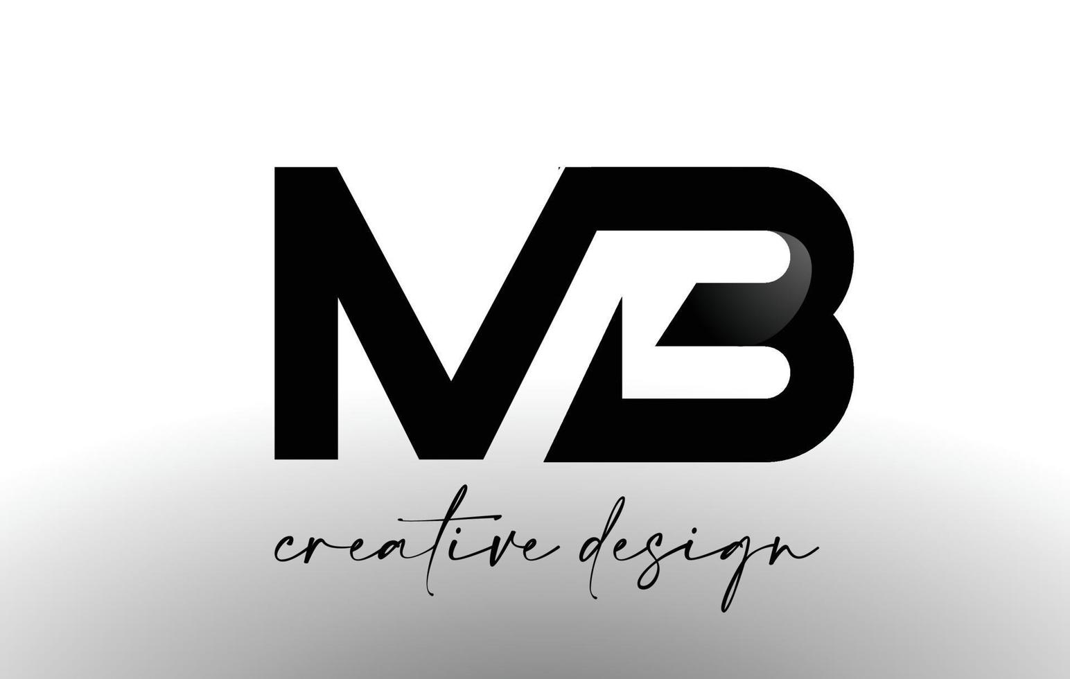 mb letter logo-ontwerp met elegante minimalistische look.mb pictogram vector met creatief ontwerp moderne look.