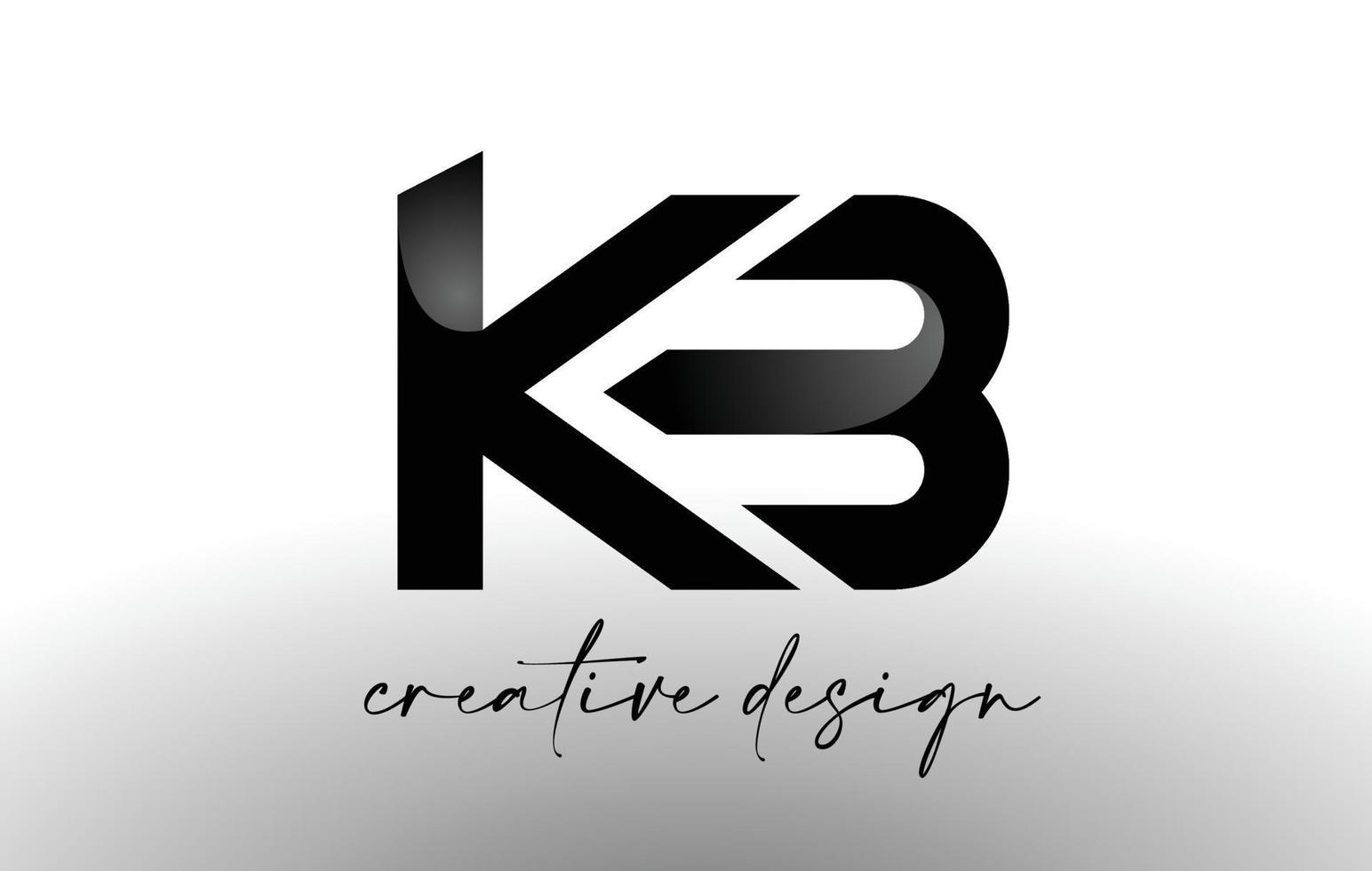 kb letter logo-ontwerp met elegante minimalistische look.kb pictogram vector met creatief ontwerp moderne look.