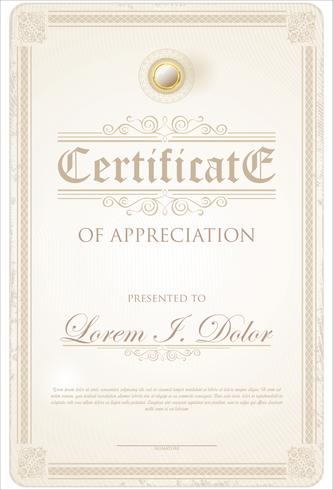 Certificaatsjabloon vector