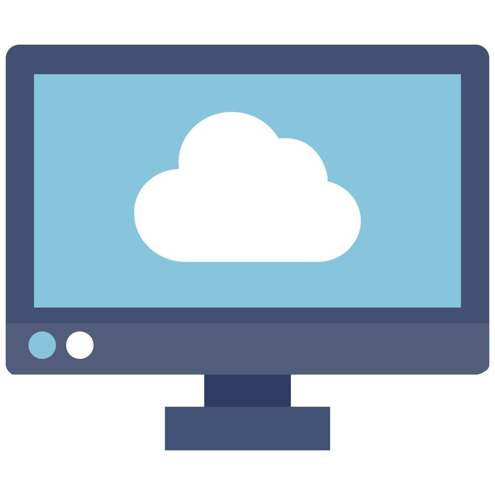 cloudmonitor vectorpictogram dat gemakkelijk kan worden gewijzigd of bewerkt vector