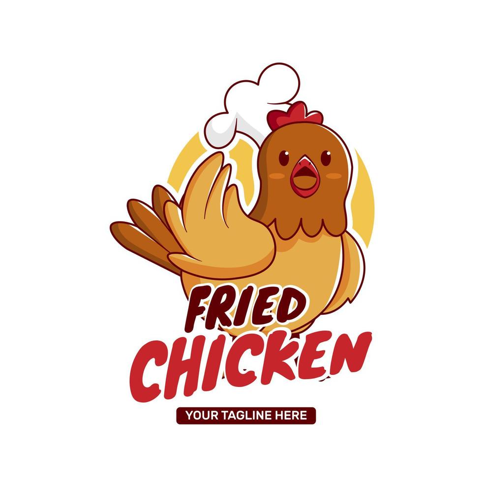 gebraden kip-logo voor restaurantzaken vector