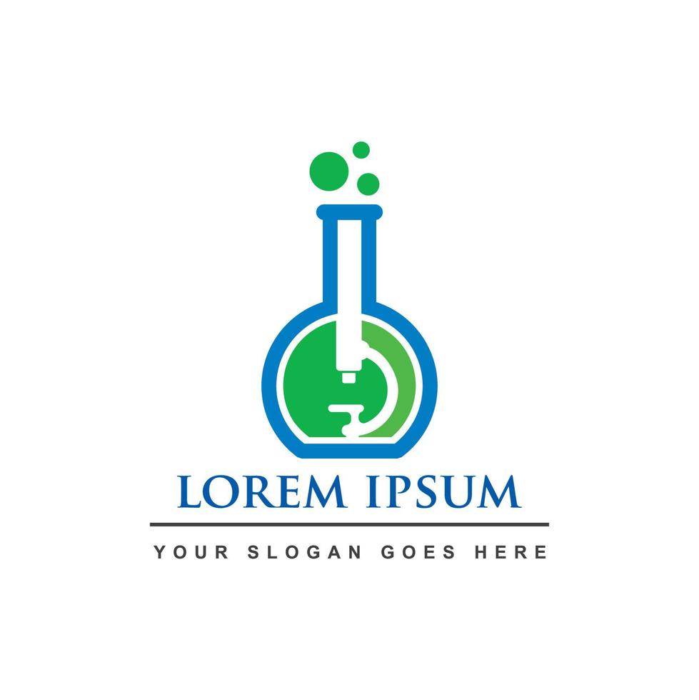 laboratoriumlogo, slim lab-logo vector