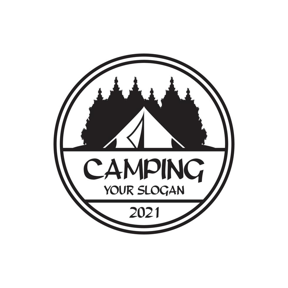 camping logo, avontuur logo vector