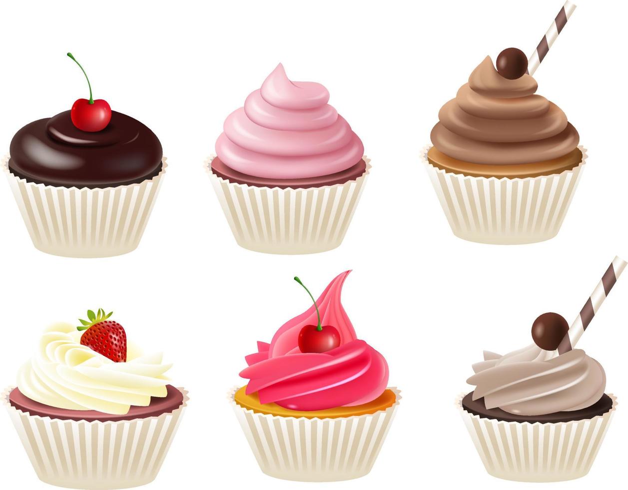 illustratie van cupcakes vector