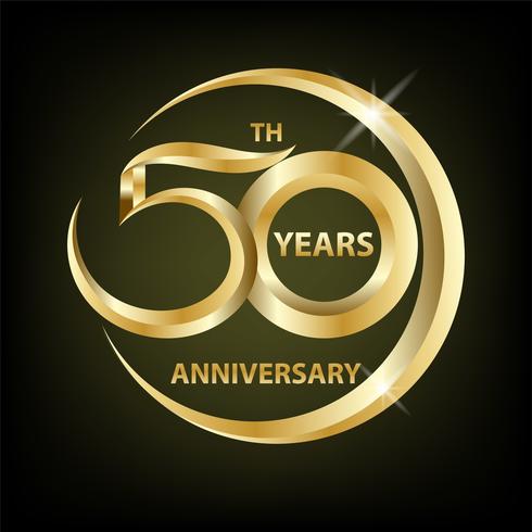 gouden 50e verjaardag vector