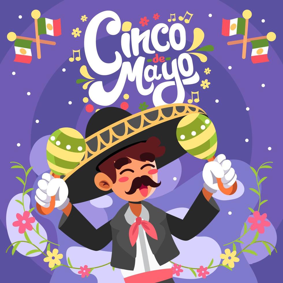 maracas van cinco de mayo vector