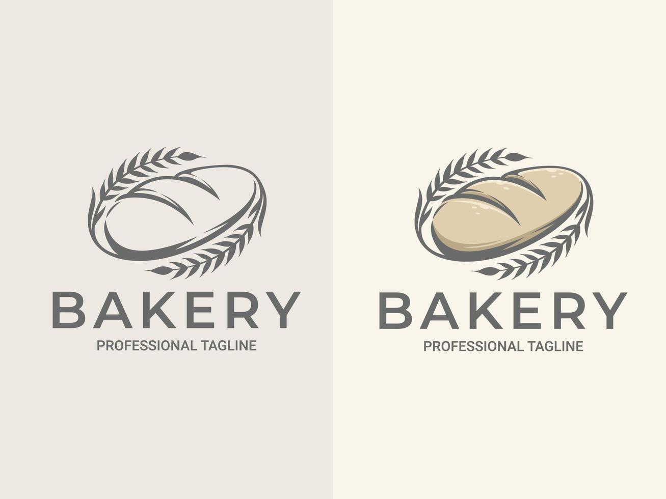 bakkerij badge handgetekende logo sjabloon vector