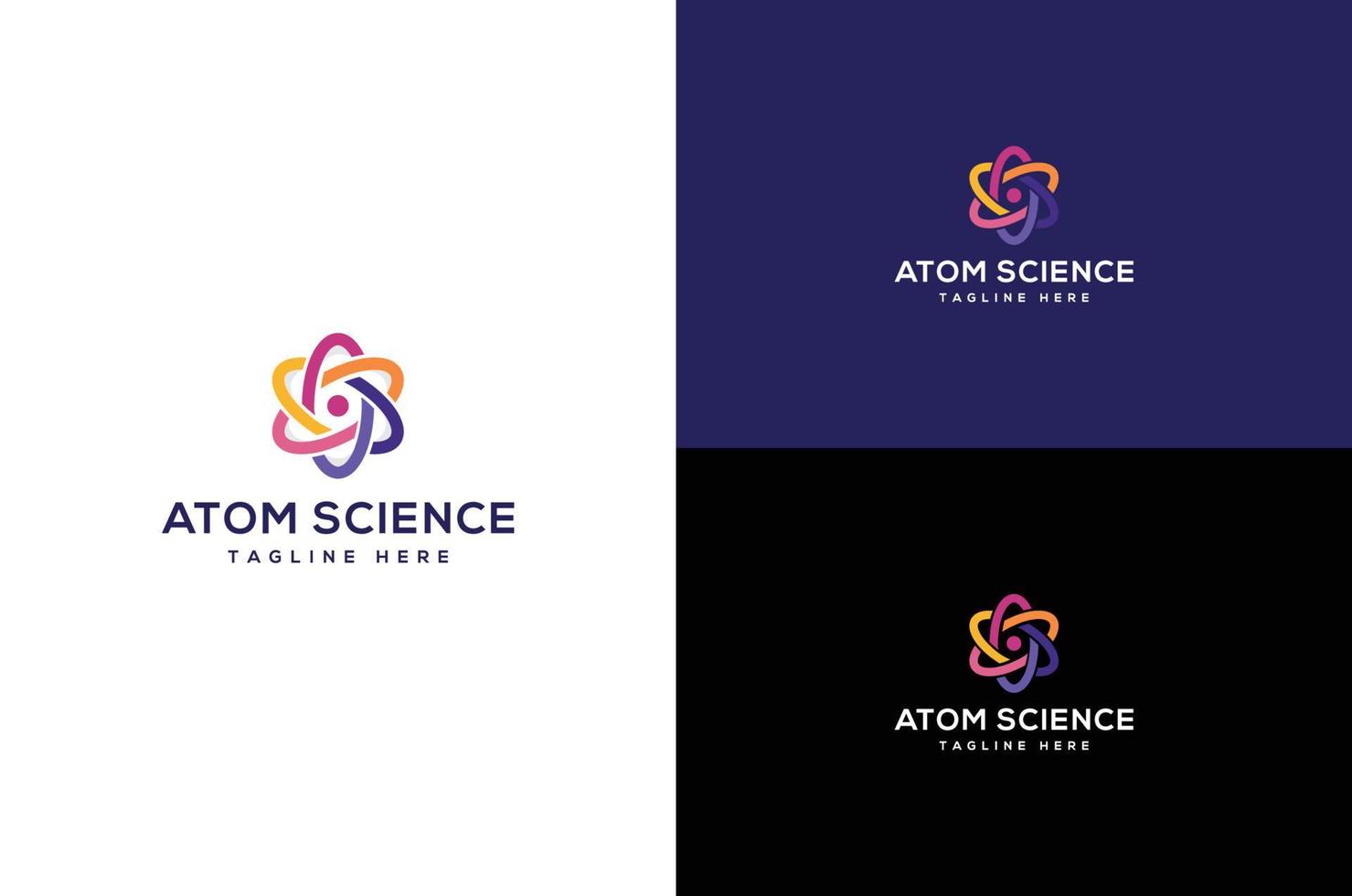 atoom logo ontwerpsjabloon vector