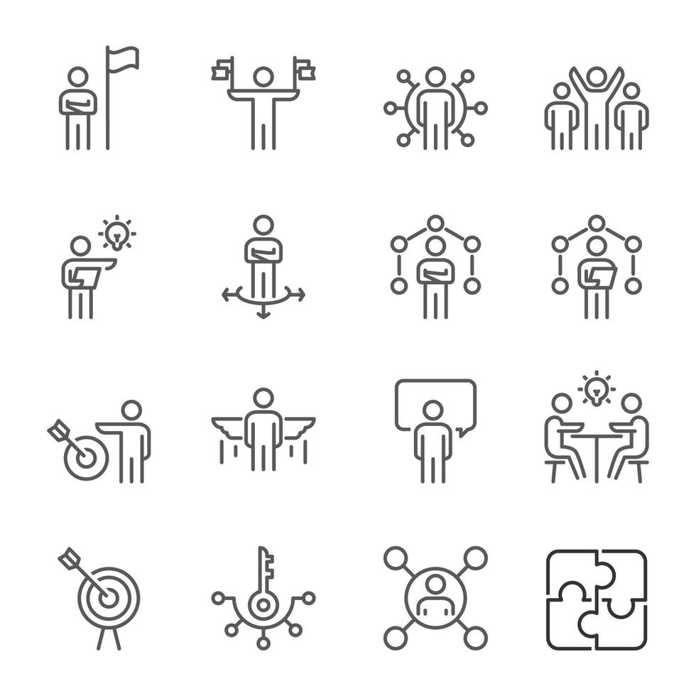 icon man set vector, mensen, zakenman, teamwork vector