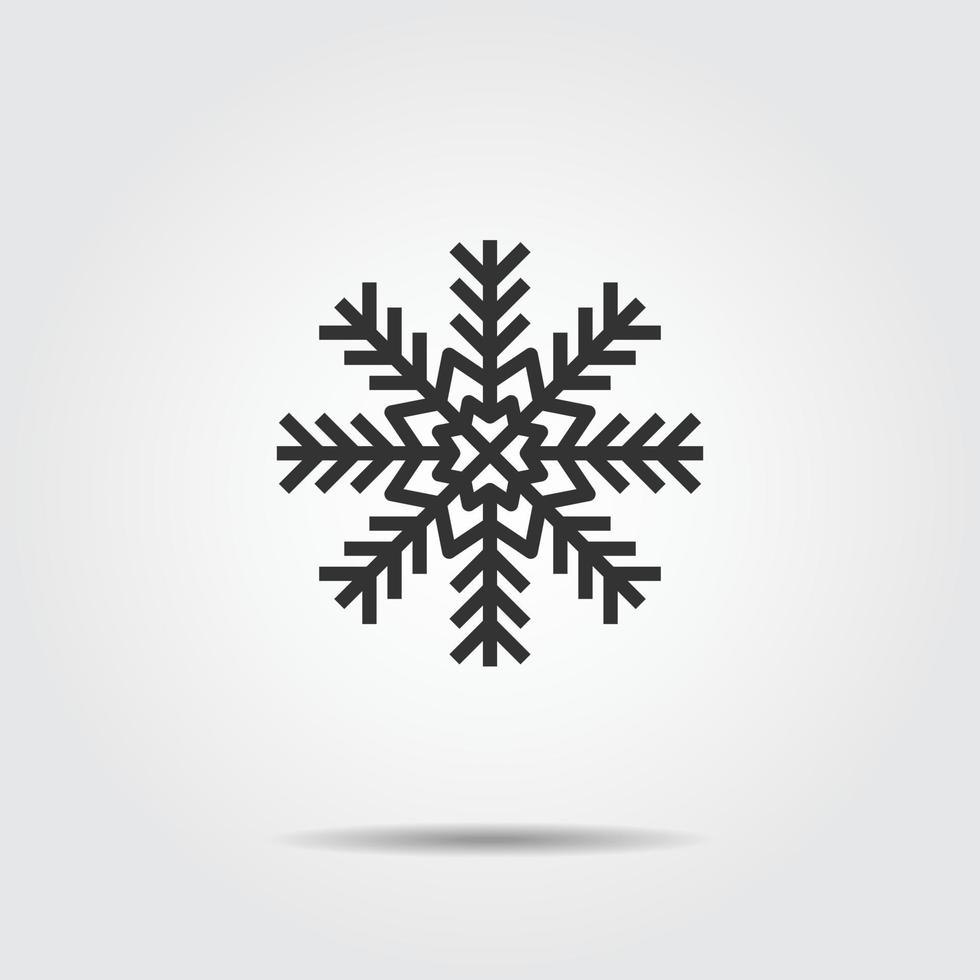sneeuwvlok pictogram of logo vectorillustratie. vector