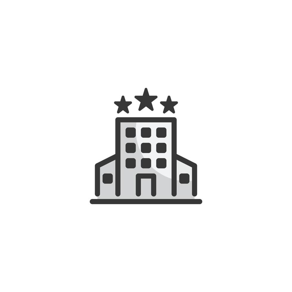 hotel kleur lijn pictogram vectorillustratie vector