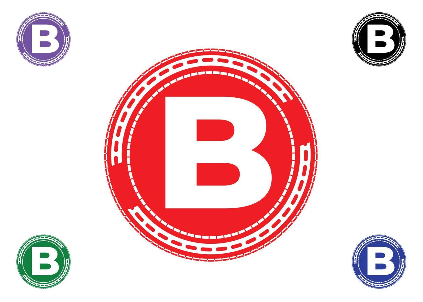 b letter logo en pictogram ontwerpsjabloon vector