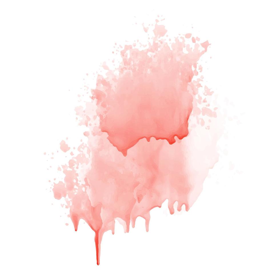 rode aquarel bloed splash op een witte achtergrond vector