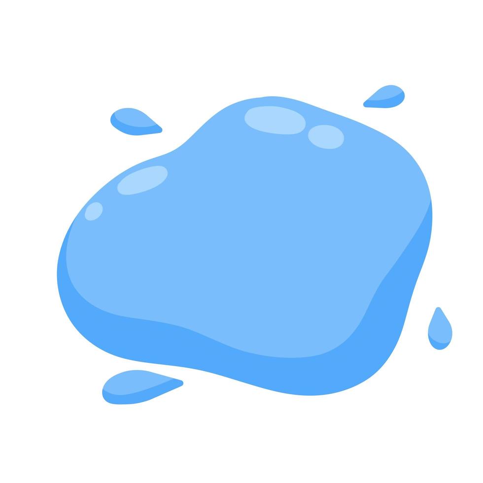 blauwe vlek. waterdruppel. abstracte blauwe vorm. vector