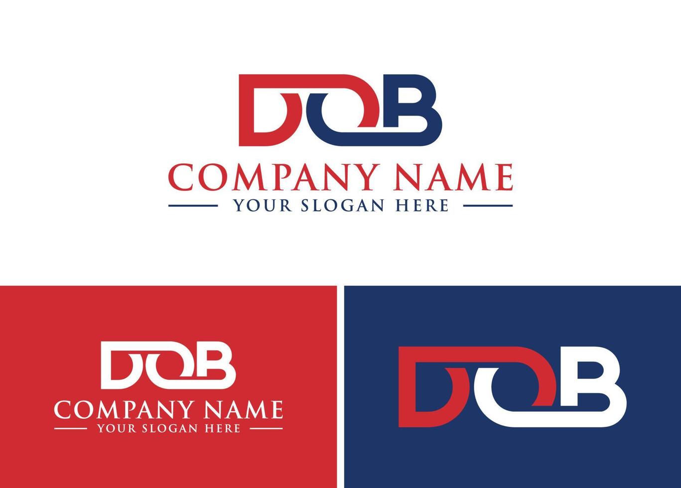 dob letter logo ontwerpsjabloon vector