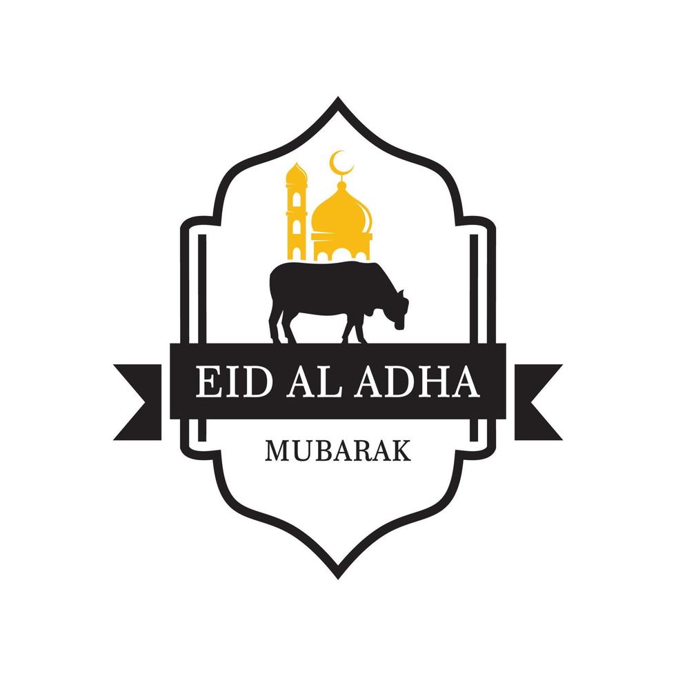 eid al adha-logo, islamitisch logo vector