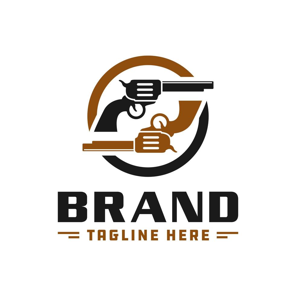 pistool inspiratie illustratie logo ontwerp vector
