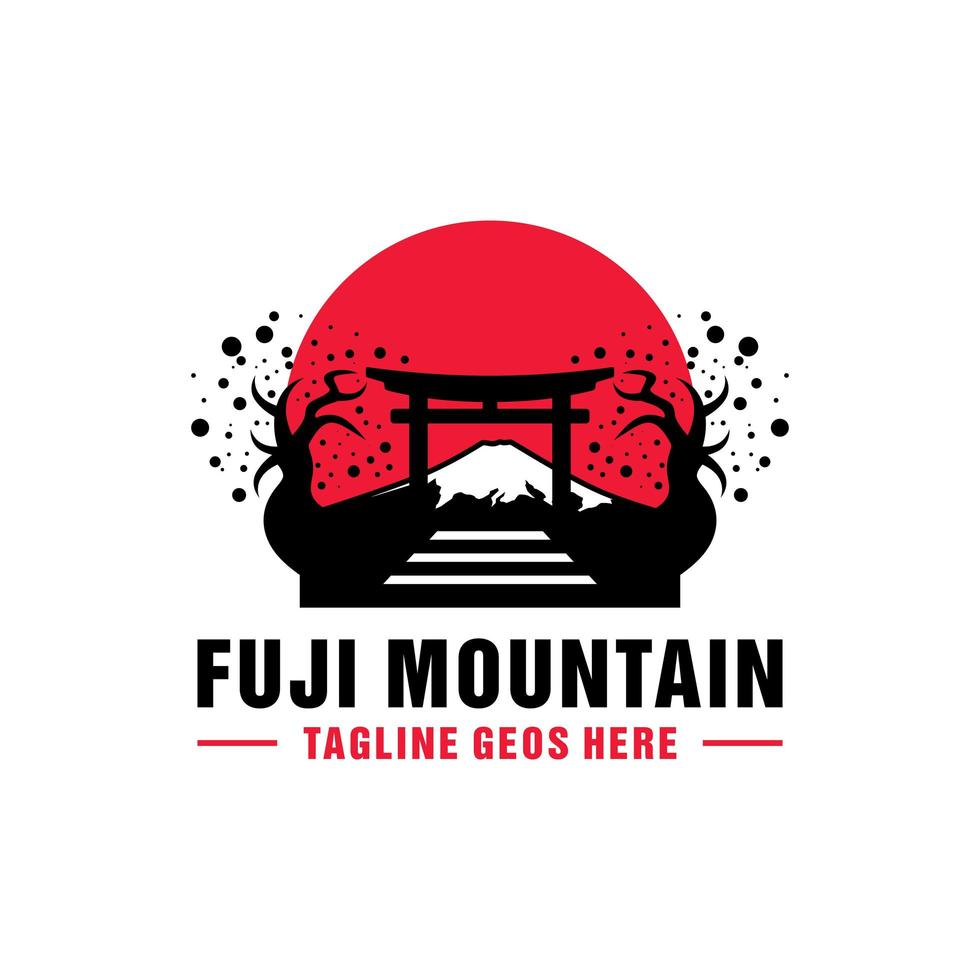 mount fuji vector illustratie logo ontwerp