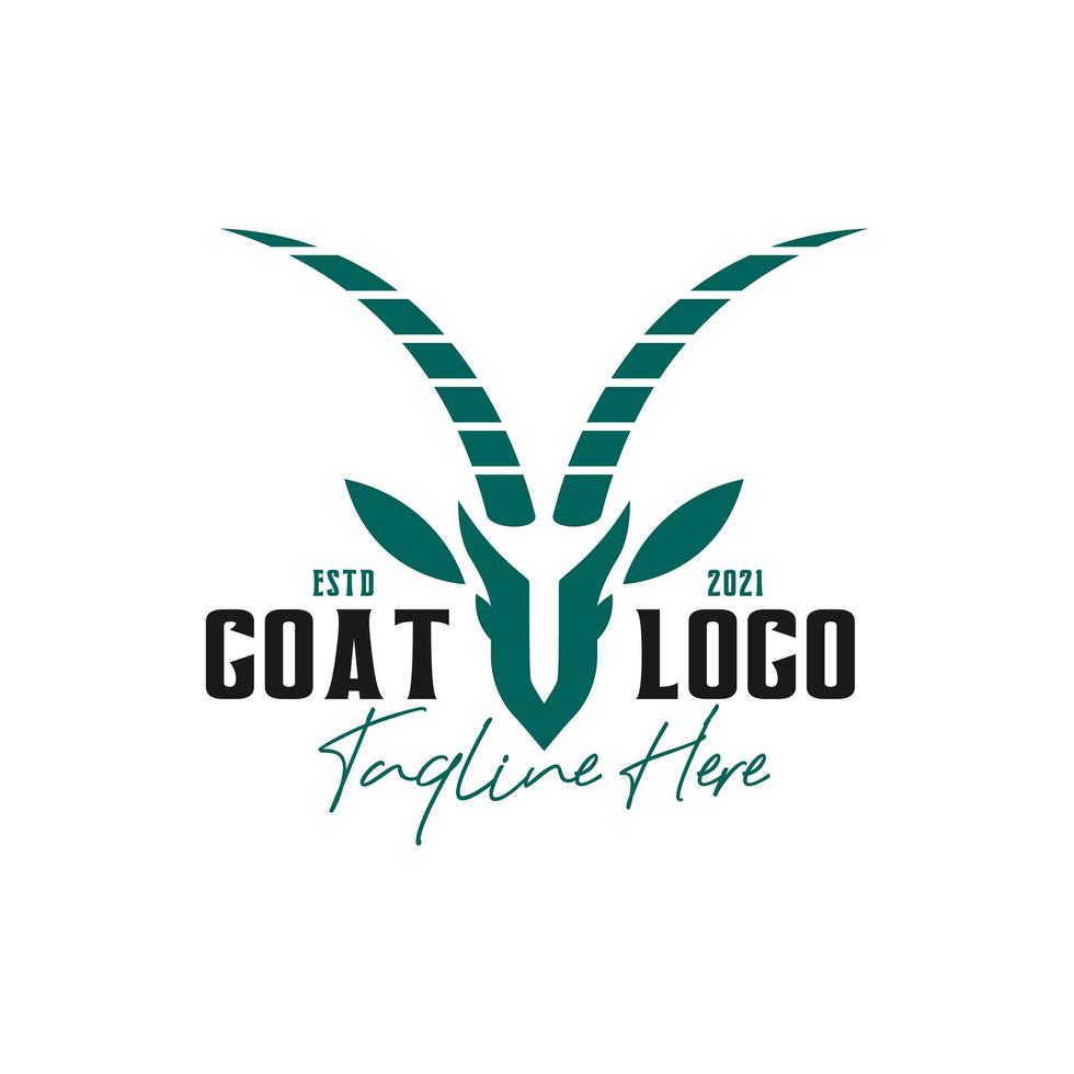 geit hoofd vector illustratie logo ontwerp