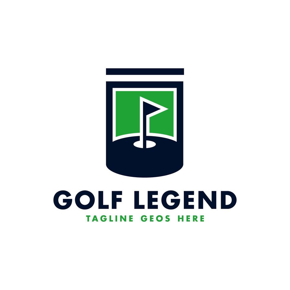 golf sport vector illustratie logo ontwerp