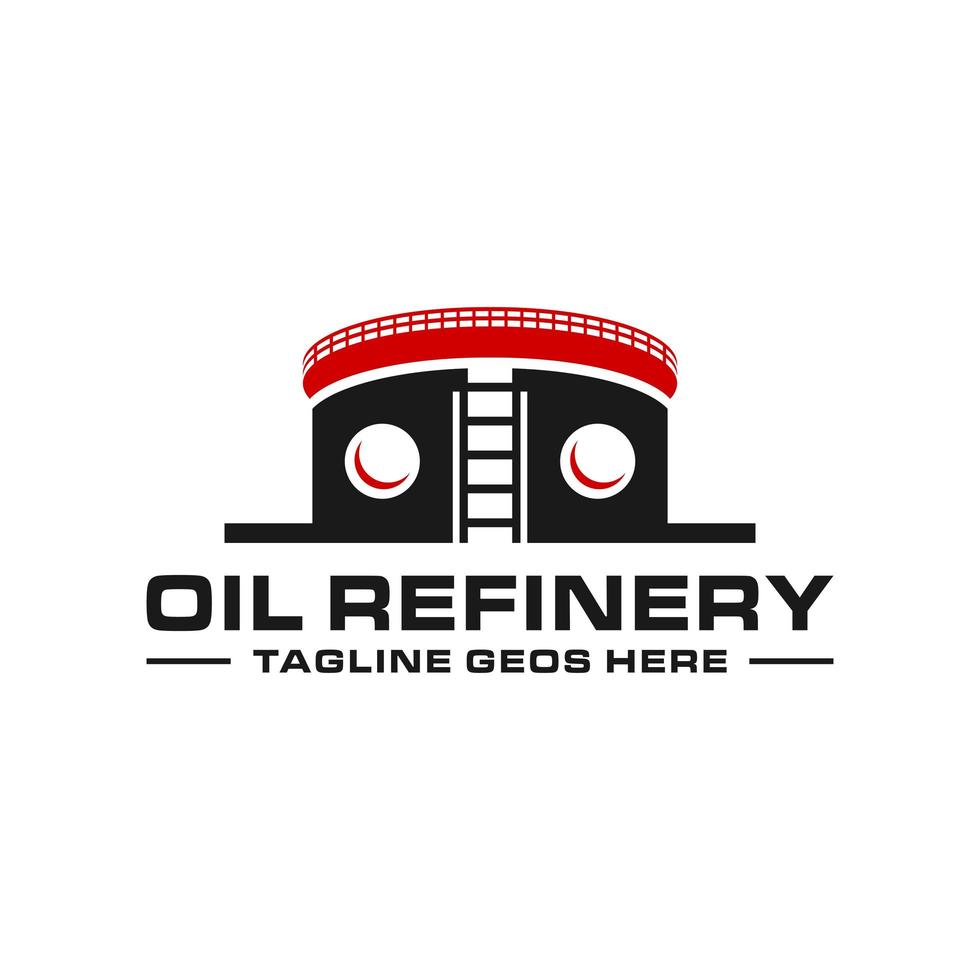 olieraffinaderij industrie inspiratie illustratie logo vector