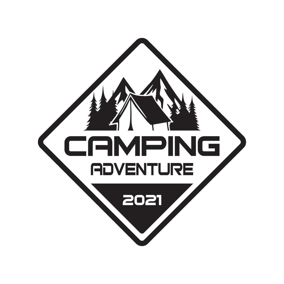 camping logo, avontuur logo vector