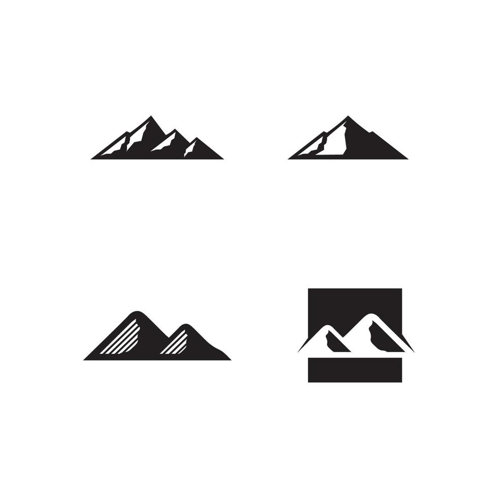 berg pictogram teken logo pictogram set vector en illustratie