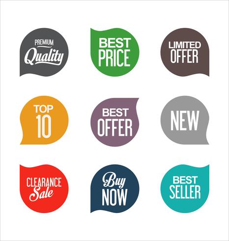 Moderne badges stickers en labels-collectie vector