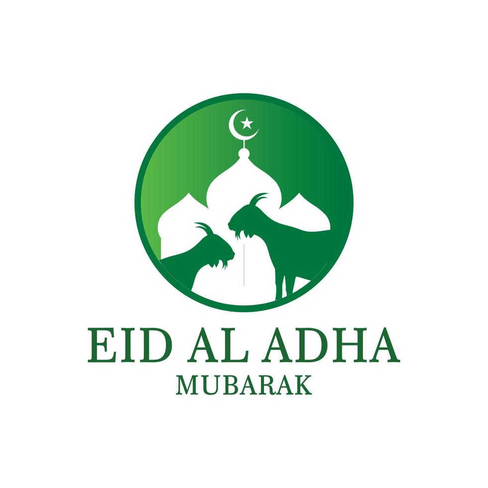 eid al adha-logo, islamitisch logo vector