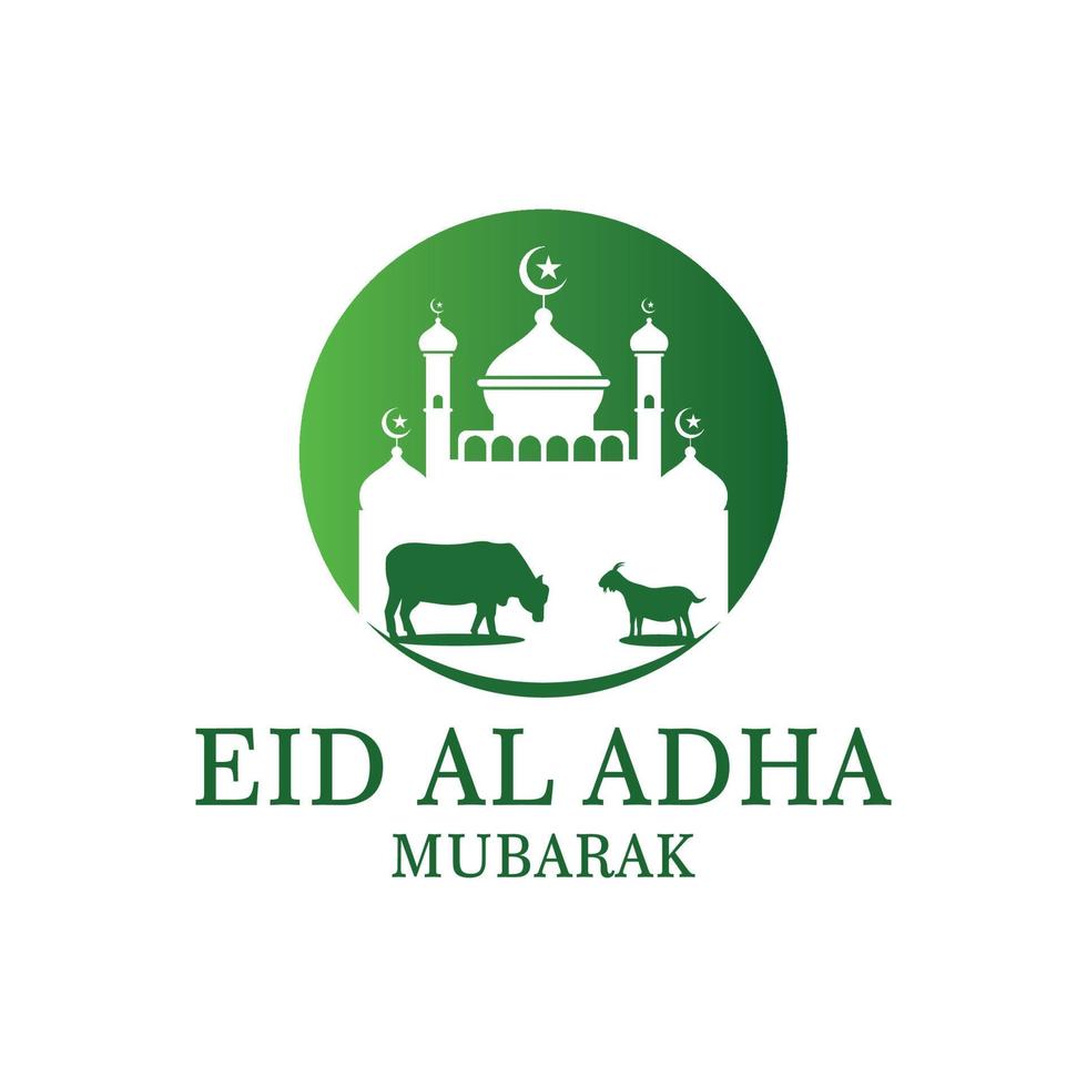 eid al adha-logo, islamitisch logo vector