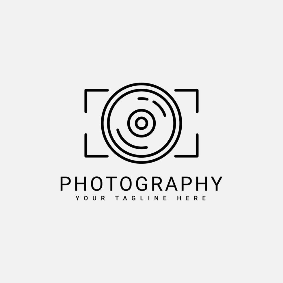 fotografie logo-ontwerpsjablonen met camerapictogrammen vector