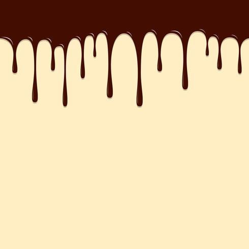 Chocolade laten vallen, chocolade achtergrond vectorillustratie vector