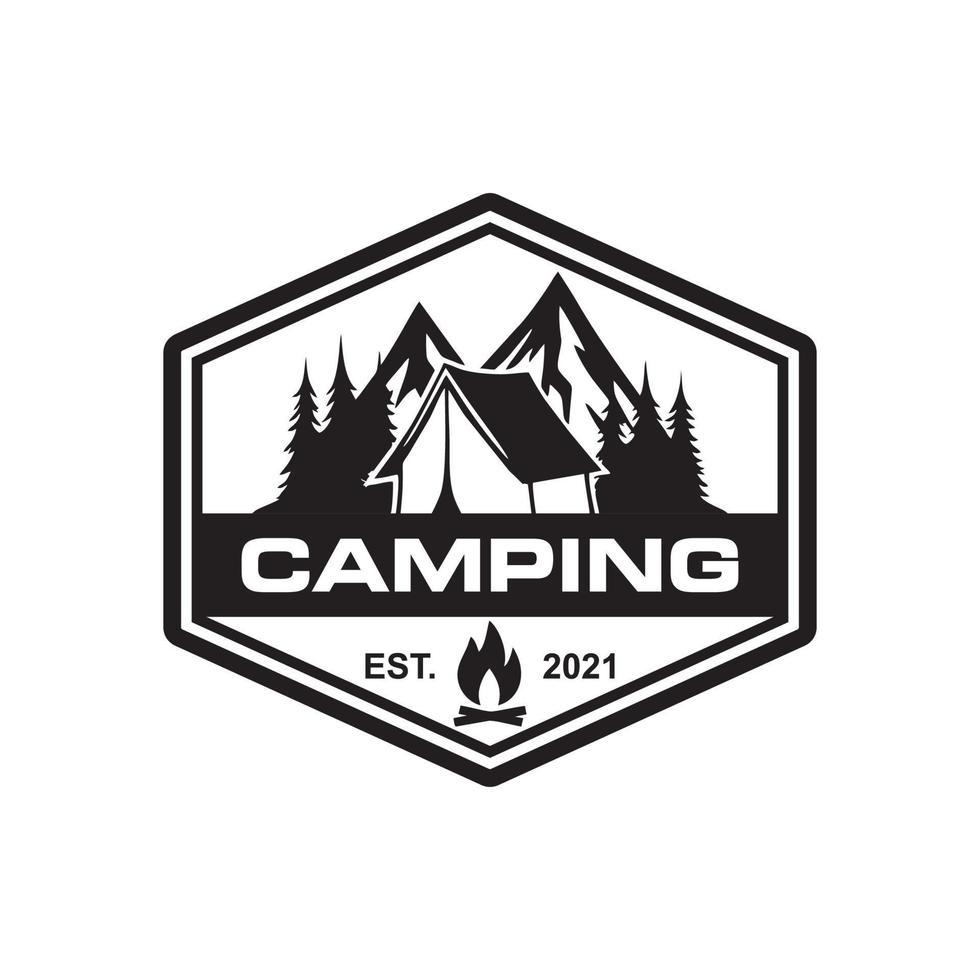 camping logo, avontuur logo vector