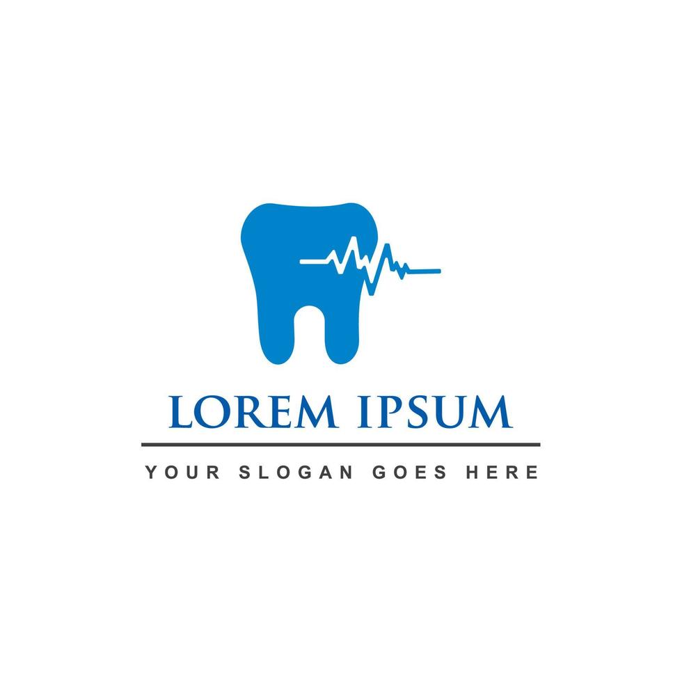 tandheelkundige kliniek logo, tandarts pulse logo vector