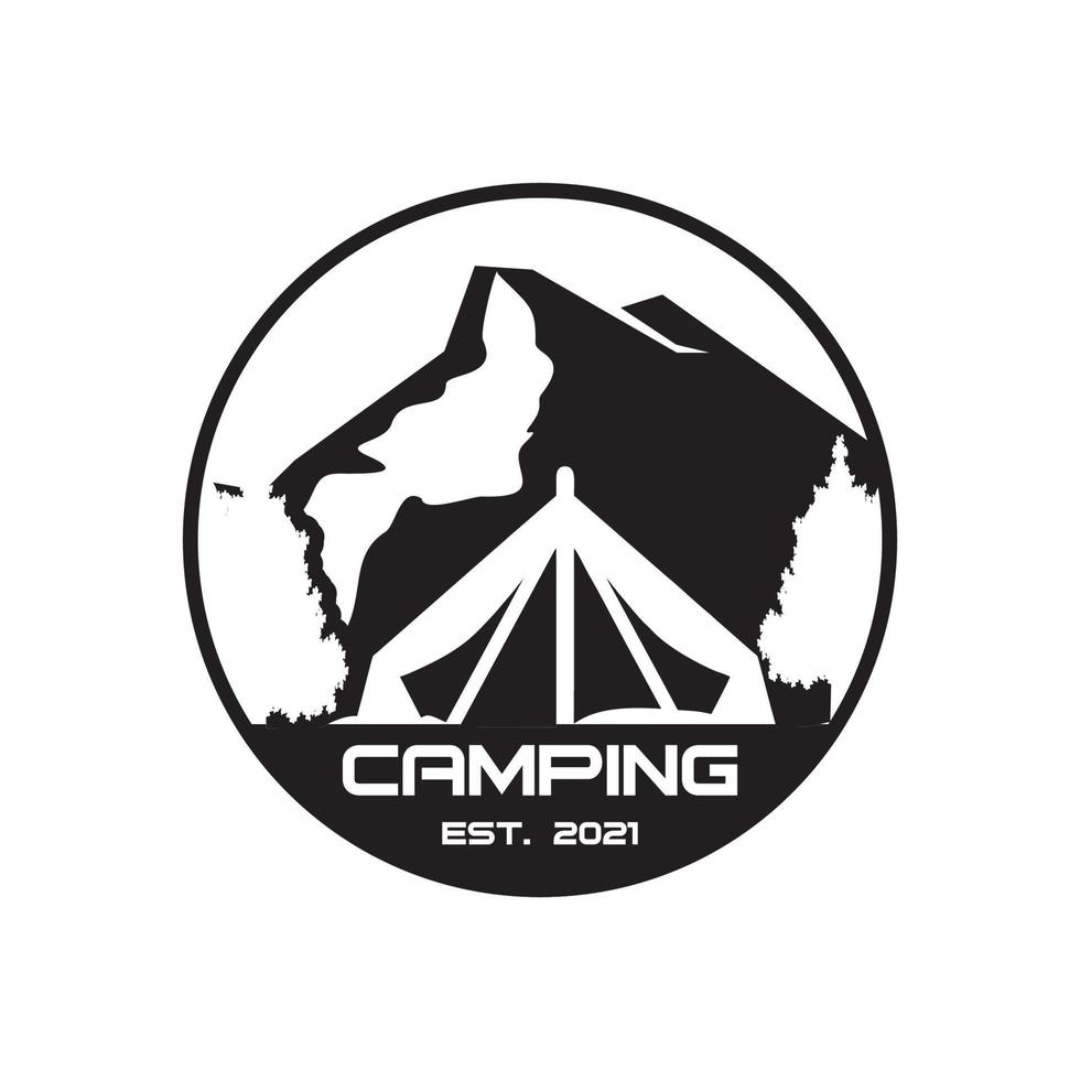 camping logo, avontuur logo vector