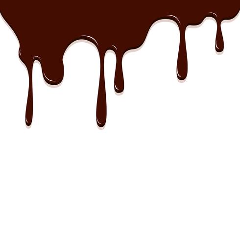 Chocolade druipen, chocolade achtergrond vectorillustratie vector