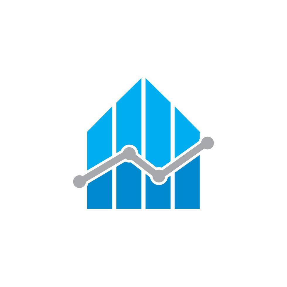 grafische thuisvector, financieel logo vector