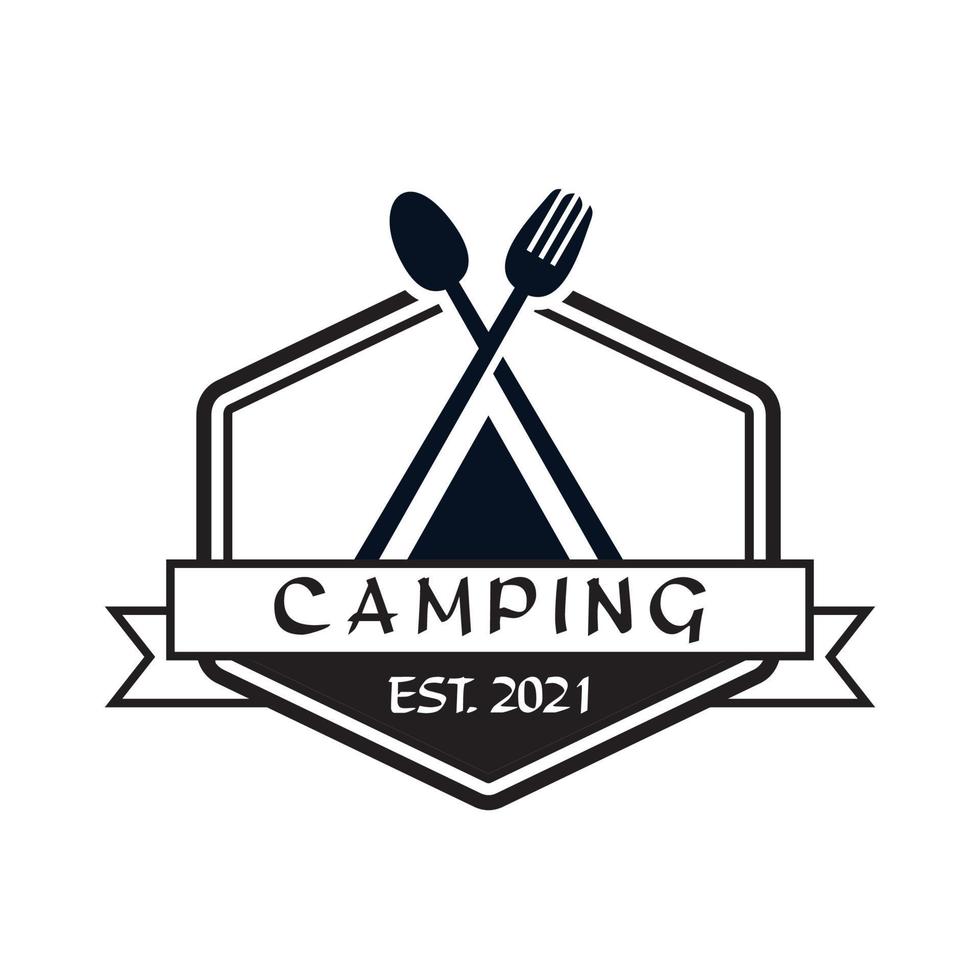 kamp logo, buiten logo vector