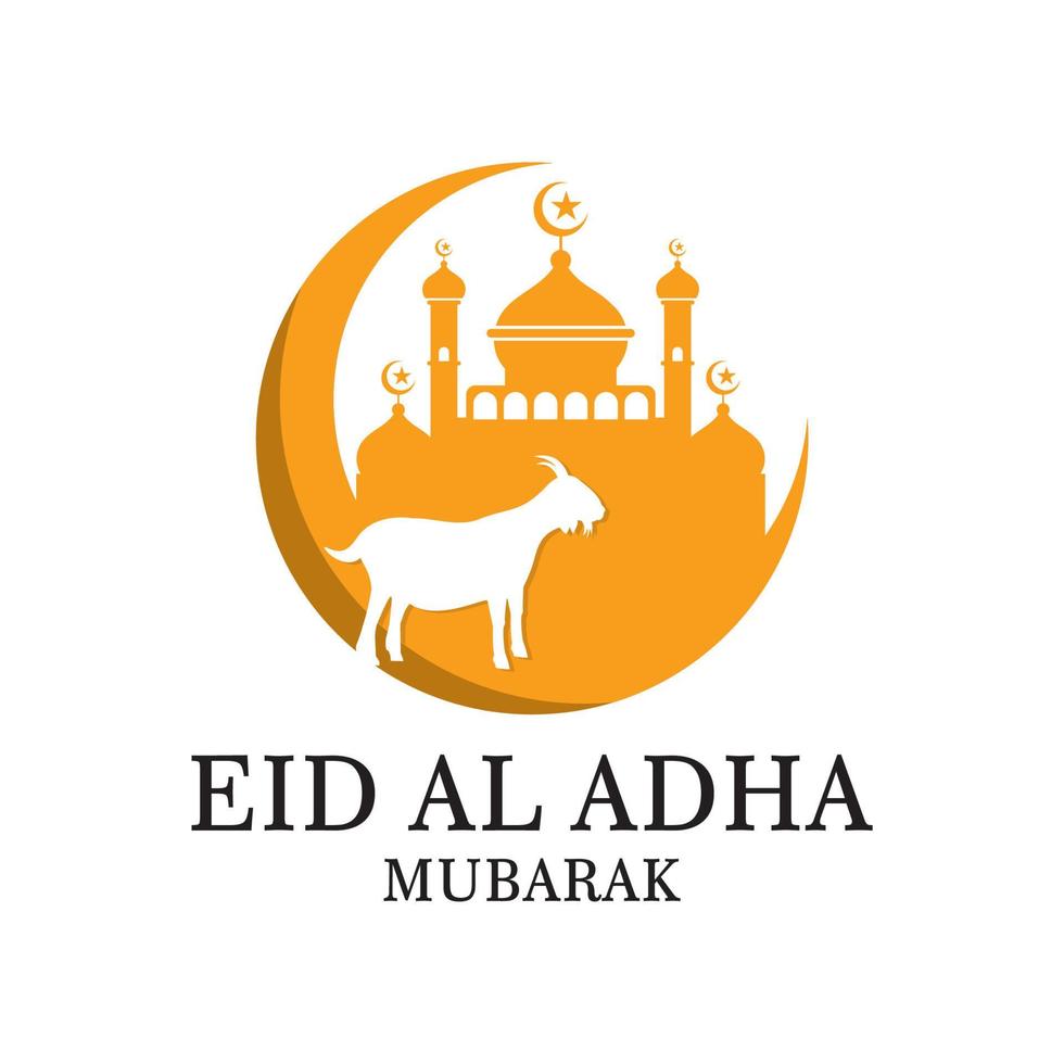 eid al adha-logo, islamitisch logo vector