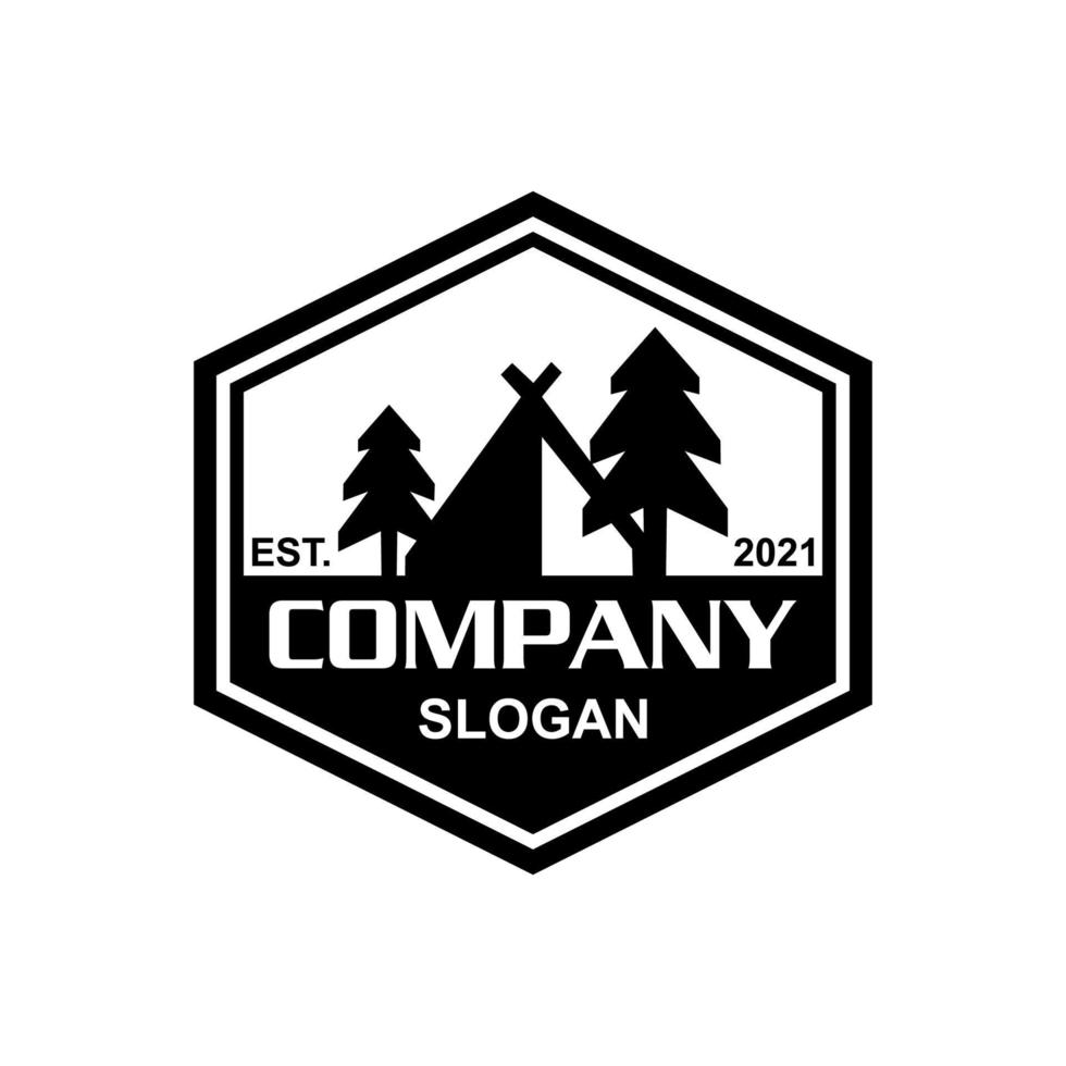 camping logo, avontuur logo vector