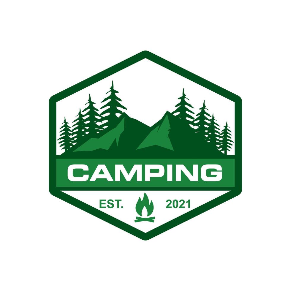 camping logo, avontuur logo vector