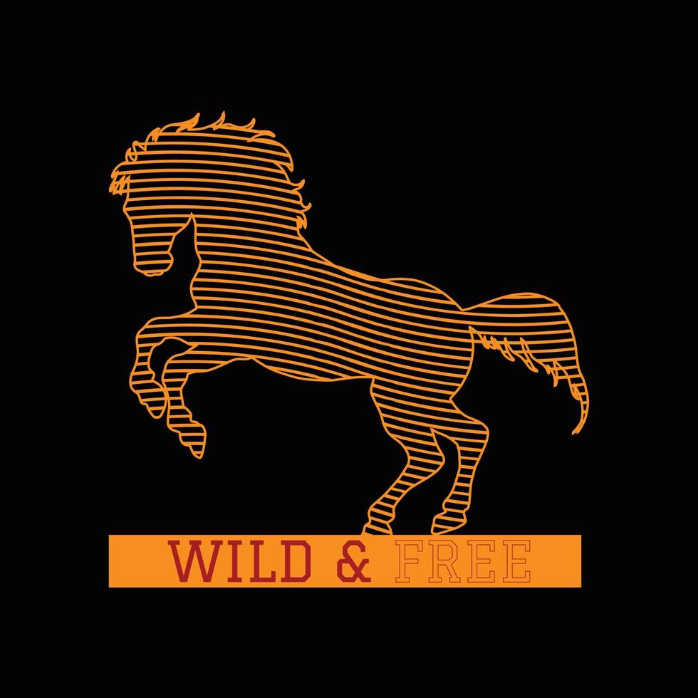 paard t-shirt ontwerp vector