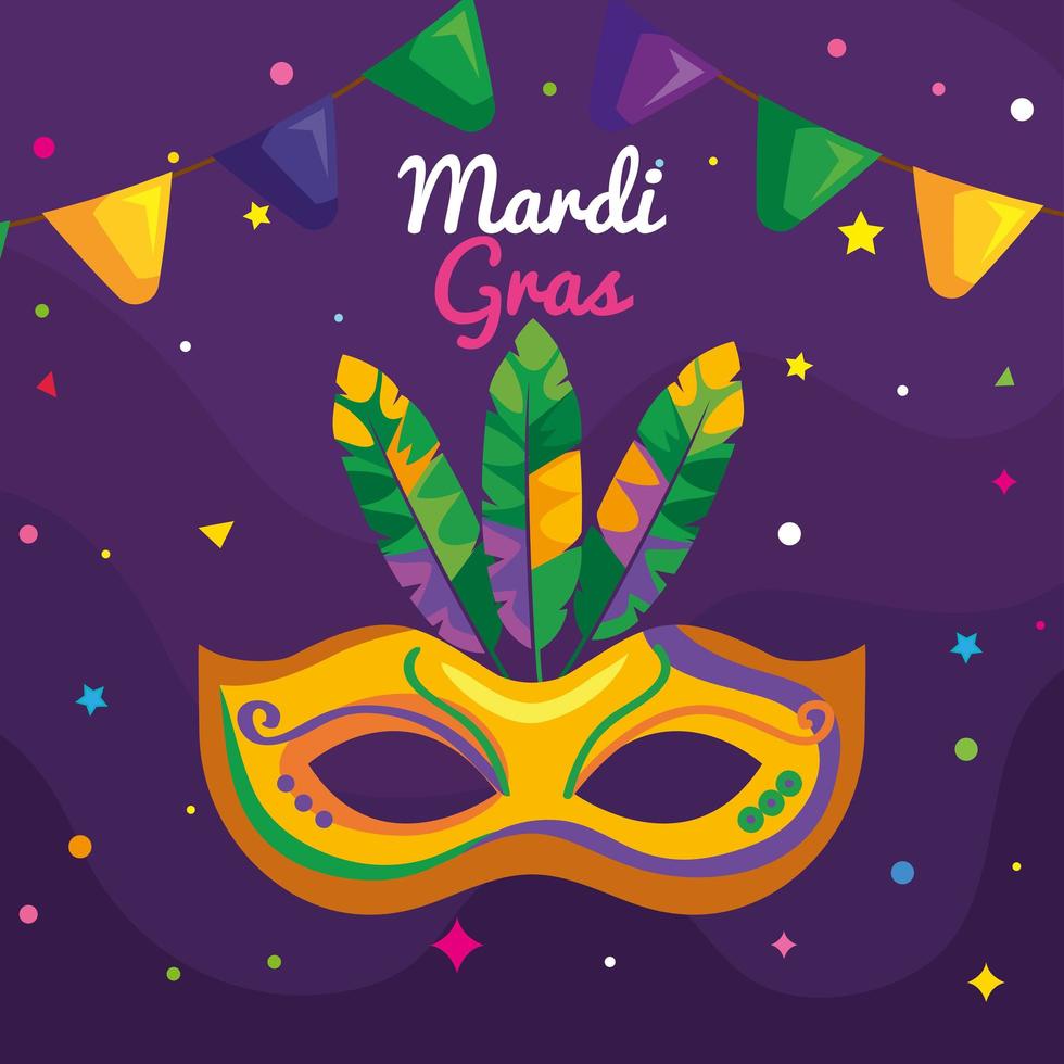 mardi gras kaart vector