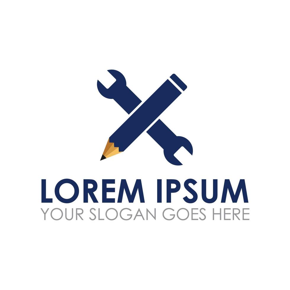 pen moersleutel vector, applicatie logo vector