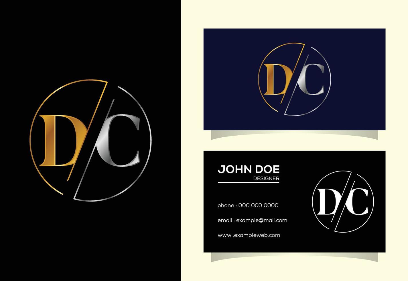 eerste letter dc logo ontwerpsjabloon. grafisch alfabetsymbool voor bedrijfsidentiteit vector