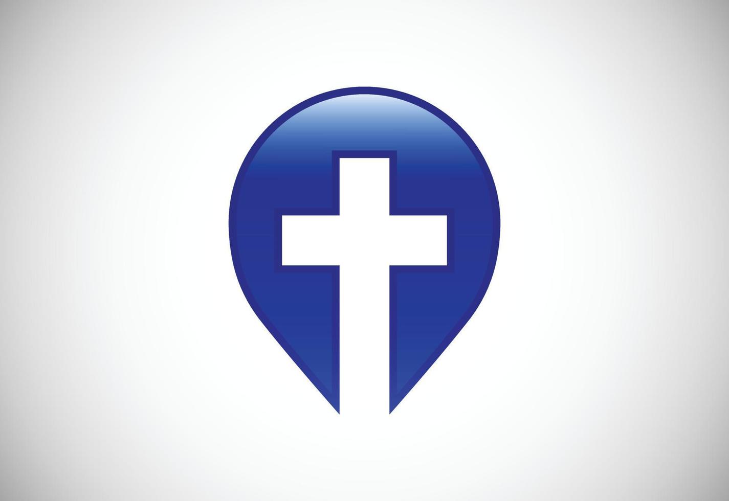 kerk logo. christelijke teken symbolen. het kruis van jezus vector