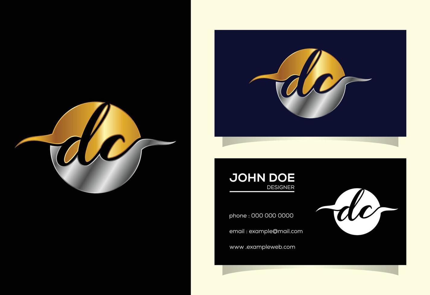 eerste letter dc logo ontwerpsjabloon. grafisch alfabetsymbool voor bedrijfsidentiteit vector